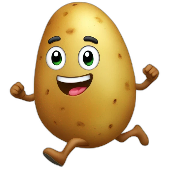 running potato emoji
