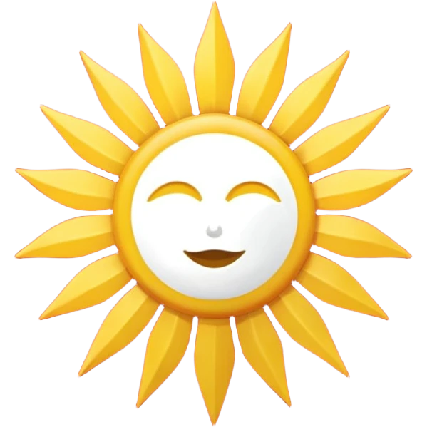 A historical flag from the late 19th-century Philippine revolution, featuring a red background with a white sun symbol at the center. The sun has eight rays, style of a google emoji in the style of an icon emoji