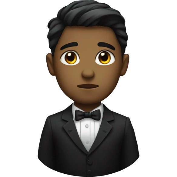 brooding boy in formal attire emoji