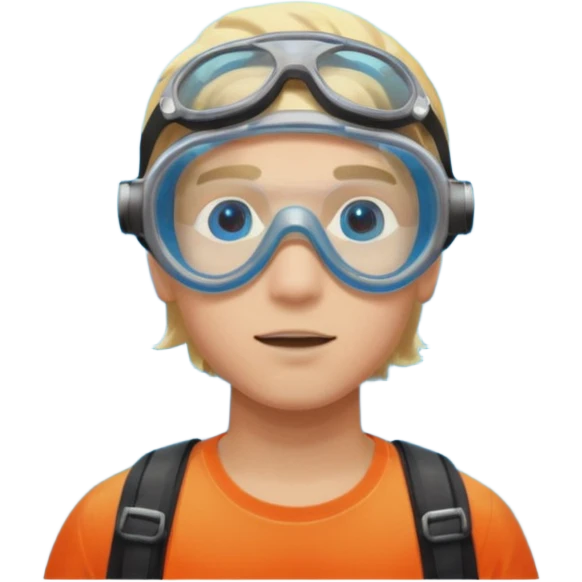 Underwater boy emoji