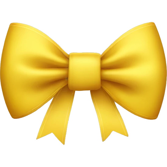 Yellow bow emoji