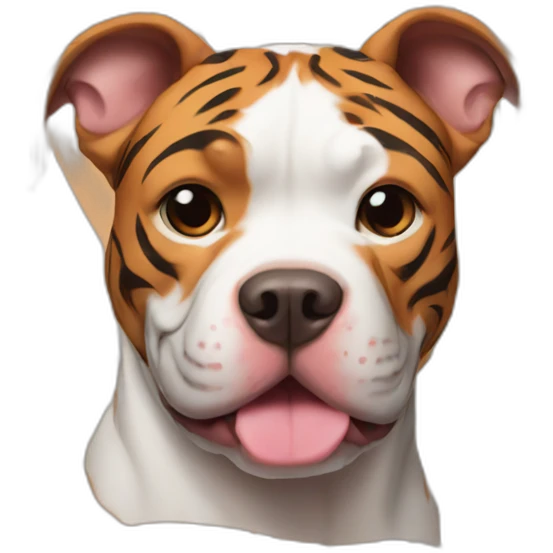 pitbull with tiger stripes emoji