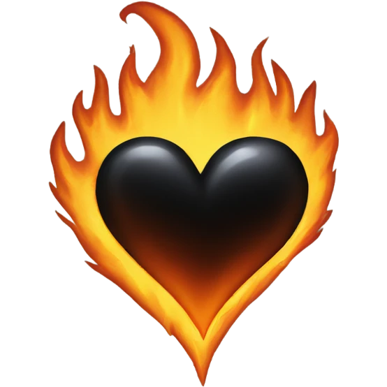 sheer black heart in flames emoji