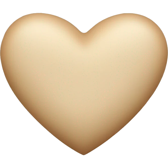 beige heart emoji