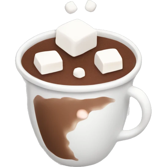 Hot chocolate with marshmallows  emoji