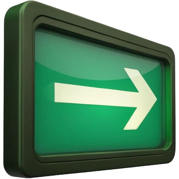 Exit Sign – green arrow emoji
