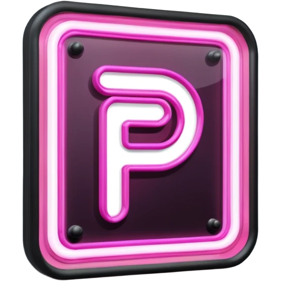 a neon pink PNP sign emoji
