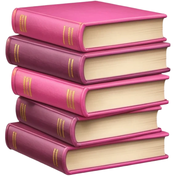 Libros en tonos rosas emoji