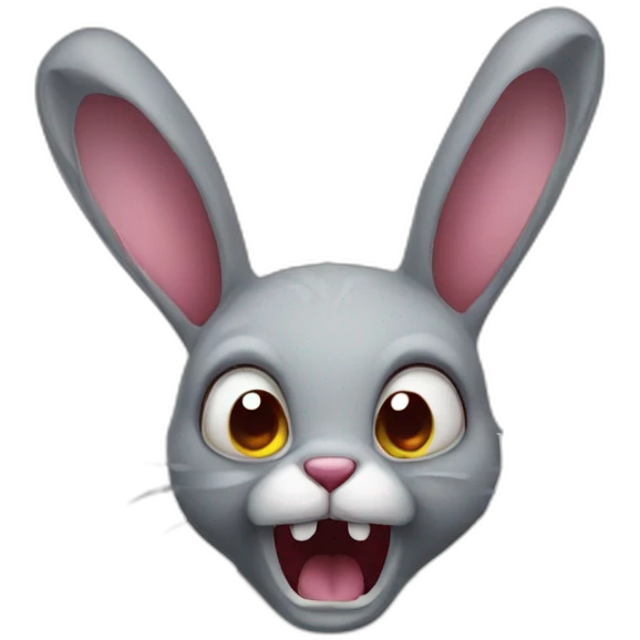 zombie rabbit with long ears emoji