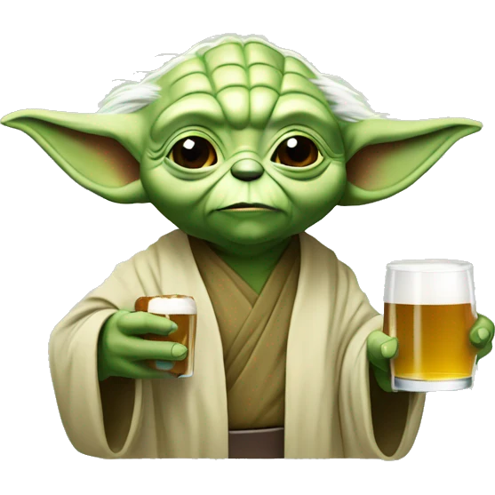 Yoda qui boit un bière  emoji