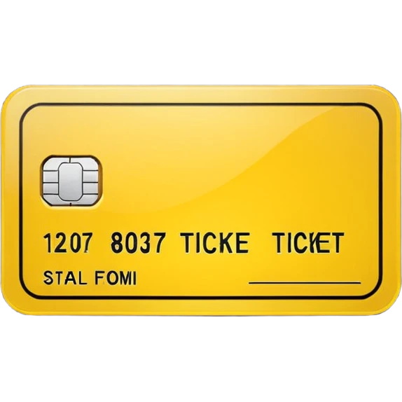 yellow ticket card  emoji