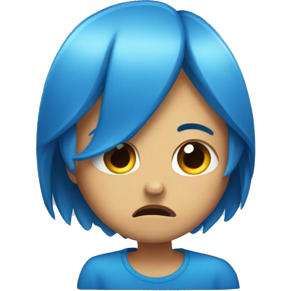 Crying Blue can emoji