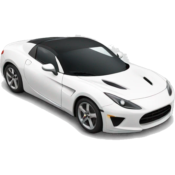 Sports car white emoji