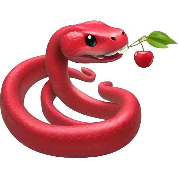 Snake with cerises emoji