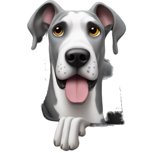 Great dane in car emoji