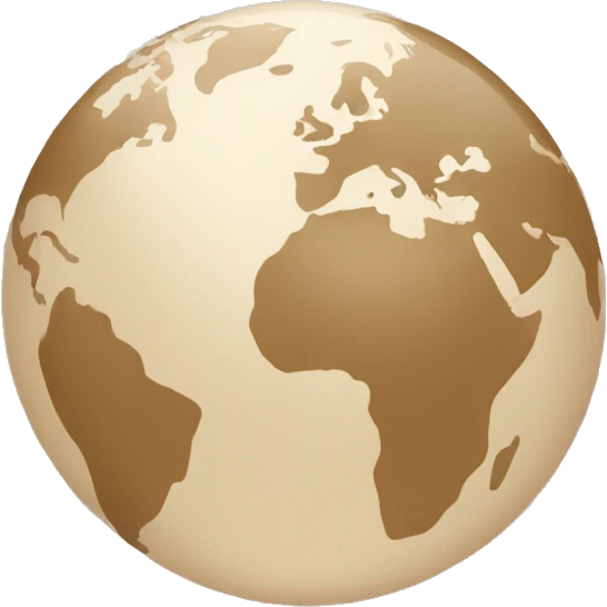 Beige globe emoji