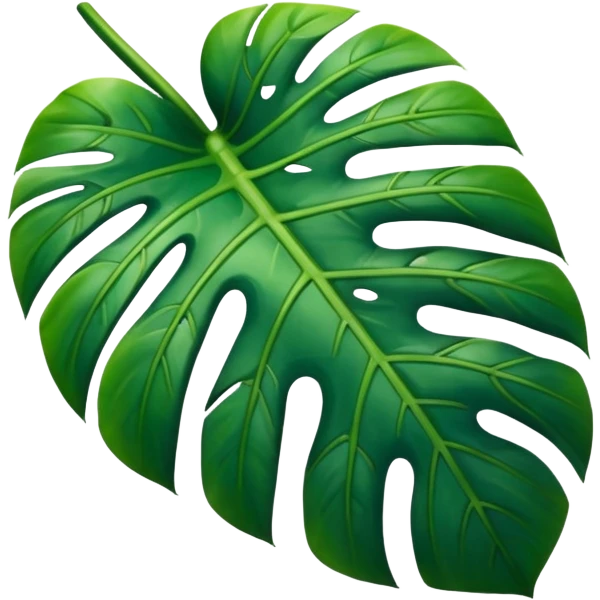 realistic monstera leaf emoji