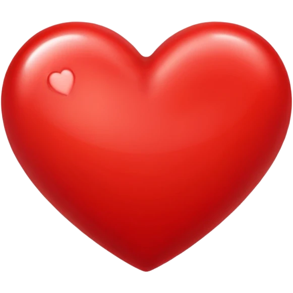 red heart, classic, shiny emoji