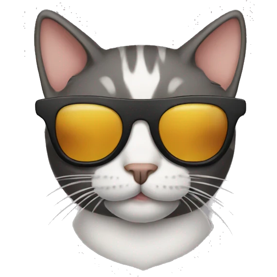 Cat with sunglasses emoji