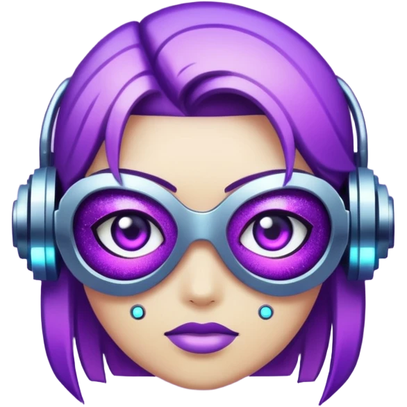 glitter music purple cyberpunk emoji