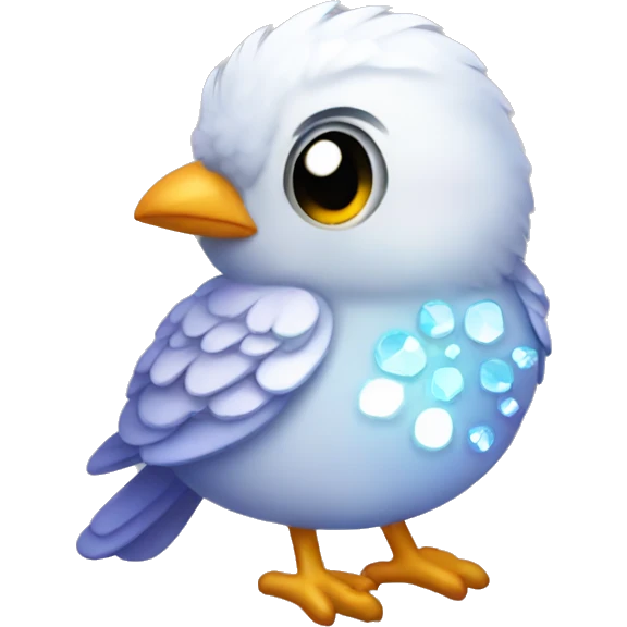 little bedazzled cute Bird  emoji