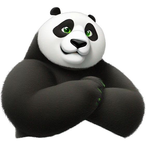 happy panda on white emoji
