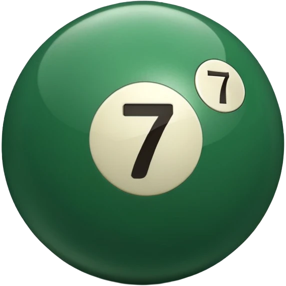 green billiard ball 7 number  emoji