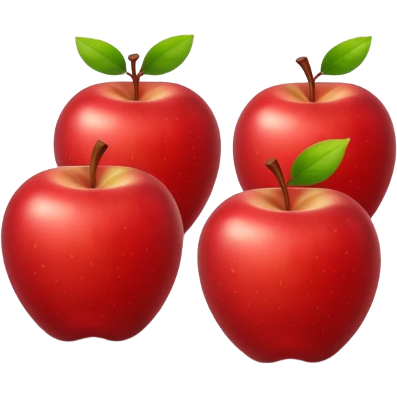 a few red apples emoji