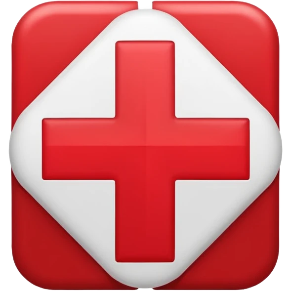 red cross, simple, clear emoji