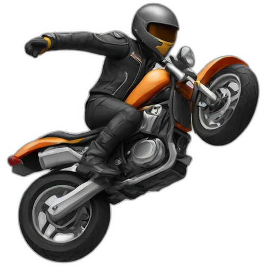 motorcycle stunt emoji