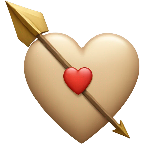 Beige heart with an arrow through it  emoji