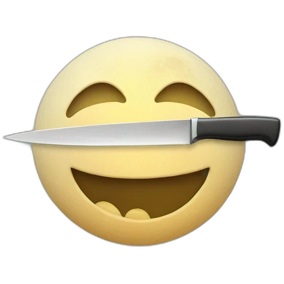 moon with knife emoji