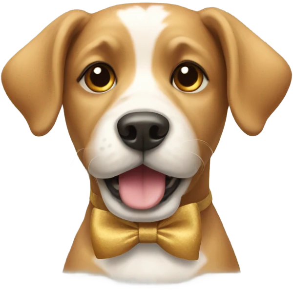 Dog with bow emoji