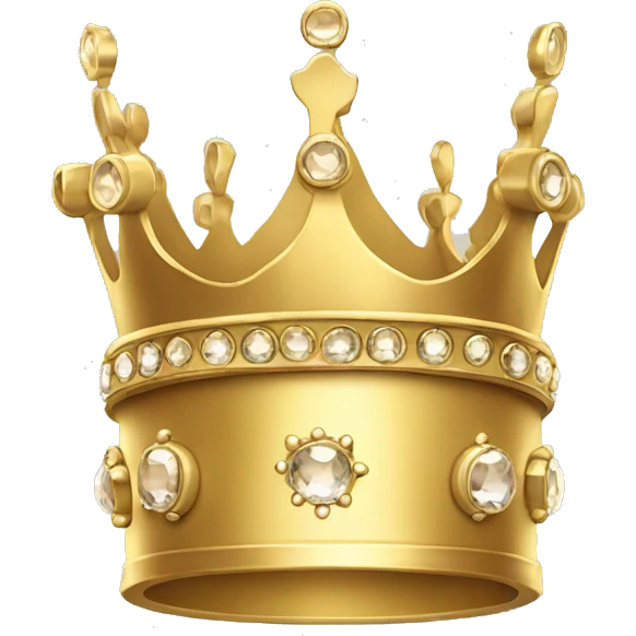 gold crown with light gold jewels on  emoji
