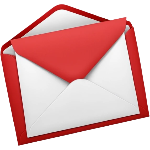 red greeting card with envelope emoji