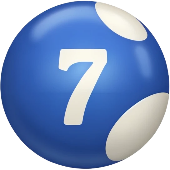 pull ball with the number 7 blue emoji