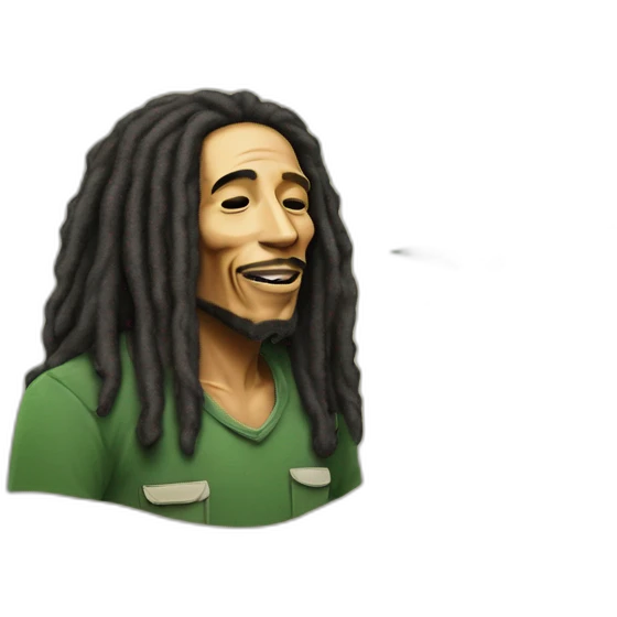 Bob Marley smoke weed emoji
