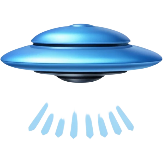 blue UFO emoji