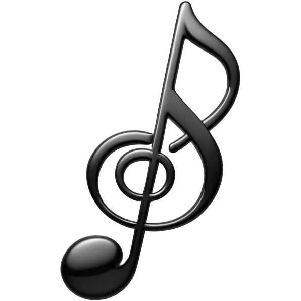 black music note emoji