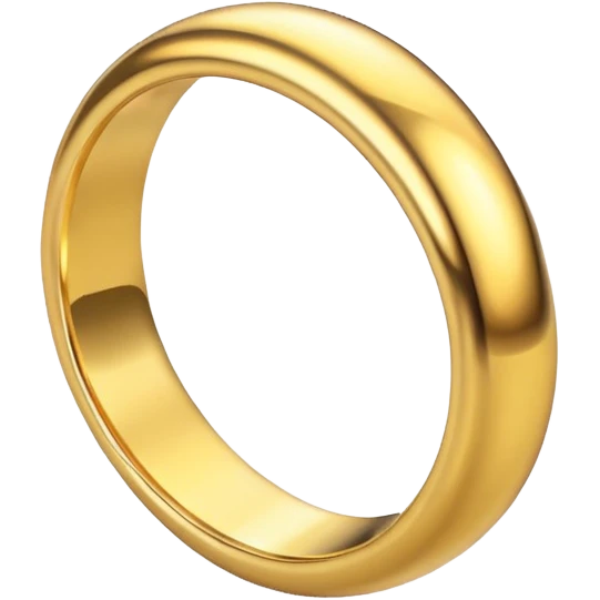 Anneau doré simple emoji