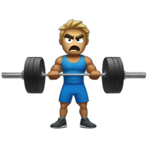 angry barbell emoji