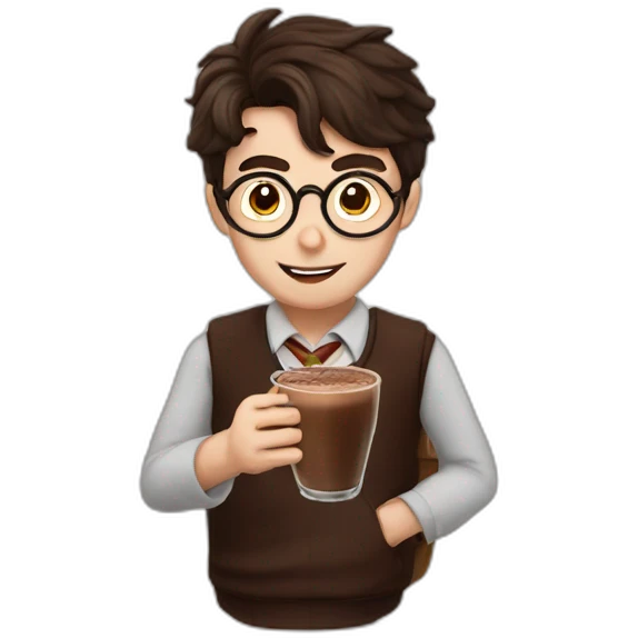 Harry Potter drinking cacao  emoji