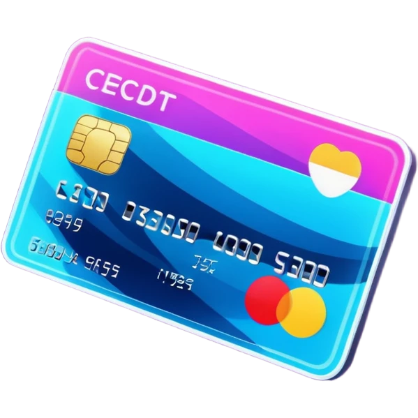 Neon cyber credit card (no text) emoji