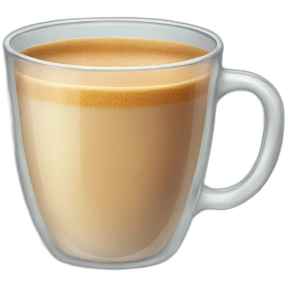 Glass cup with chai emoji