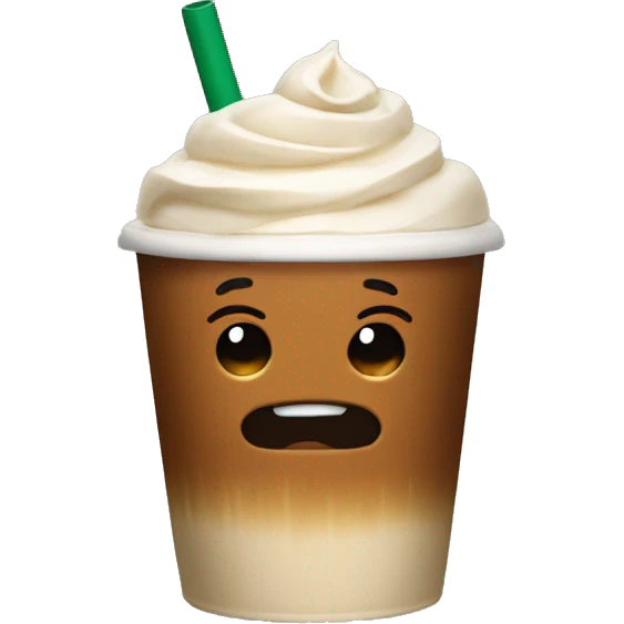 a carame frappacuino from starbucks emoji