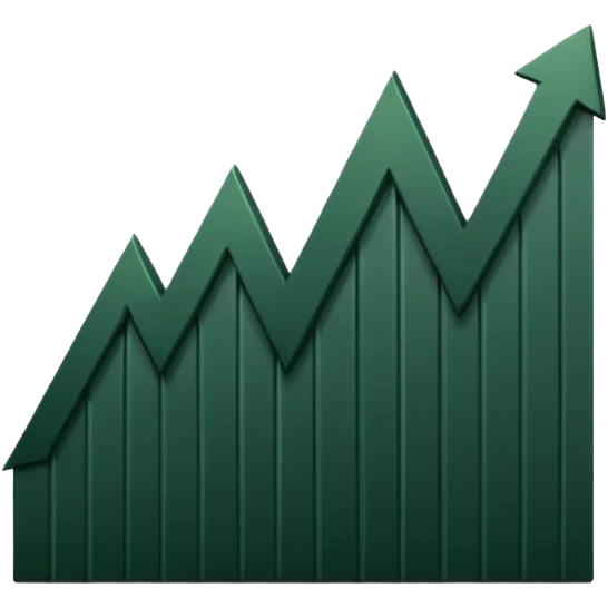 dark green growth graph emoji