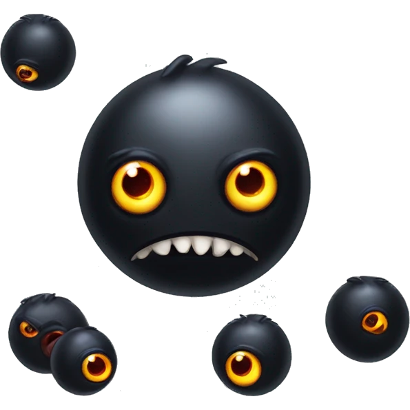 Black monster with One eyeball emoji
