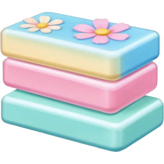 Colorful shiny glossy soft smooth Pastel soap perfume cocktail bomb bar spray bottle lotion cream jar ceramic pottery pot flowery floral item aesthetic decoration room thing  emoji