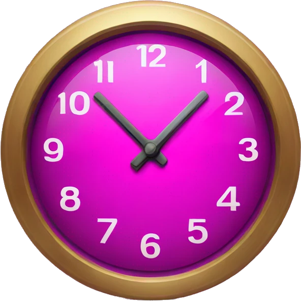 magenta clock emoji