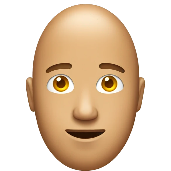 a person with an egg as his head emoji